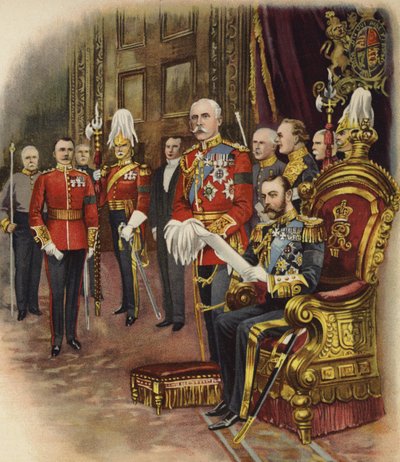 El rey Jorge V celebra su primer tribunal, mayo de 1910 de Henry Payne